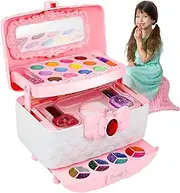 Makeup for Kids,Princess Cosmetic Case Toddler Makeup Set - Portable Toddler Makeup Case Set, Princess Cosmetic Case Kids Makeup Set No Burden The Skin
