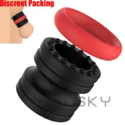 3 in1 Male-Penis-Extender-Enlarger-Sleeve-Reusable-Delay-Ejaculation-for Men AU