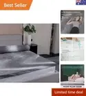 3 Inch Swirl Bamboo Charcoal High Density Memory Foam Mattress Topper with Wa...