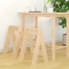 Solid Wood Pine Stools Set of 2 40x40x60 cm Rustic Furniture Home Decor