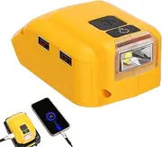 Battery Power Converters - Phone Charger Adapter - Battery Inverter Generator Portable Charger Converters with 2 USB Outlet and 1 DC Port for Emergencies