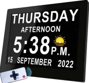 19 Alarms Digital Calendar Clock with Auto DST DIY Custom Reminders
