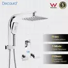 Decaura Twin Shower Head Set/Brass Gooseneck Shower Arm Square Shower Mixer Taps