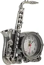 MUELODSIC Retro Saxophone Alarm Clock Vintage Decorative Bedside Clock Stylish Desktop Clock