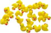25PCS Little Yellow Mini Duck Duckling Miniature Ornament for DIY Dollhouse Deco