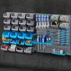 44 PCS Tool Storage Rack Wall Mounted Peg Board Garage Nut Bolt Holder Organiser