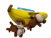 ZippyPaws Monkey in Banana Burrow Squeaky Dog Toy
