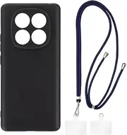 Crossbody/Neck Strap TPU Phone Case Combo Compatible with Xiaomi Redmi Note 14 Pro 4G, Shockproof Protective Cover with Adjustable Lanyard