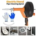 7.6m Plumbing Drain Snake Clog Remover Auger Plunger Dredging Drain Cleaner Kit