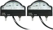 SPARKMOTO Number Plate Light LED 12 V 24 V, Pack of 2 Cool White LED Number Plate Light Pendant, Waterproof Number Plate Light Rear LED for Car Trailer, Truck
