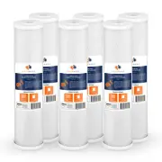 6PK of Aquaboon Big Blue 5µm Coconut Shell Carbon Block Water Filter 20"x4.5"