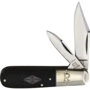 ROUGH RYDER Barlow Black Micarta Classic Carbon Folding Knife