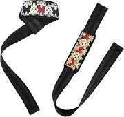 custom Polka Dot Animal Red Black Butterfly Fitness Lifting Straps 26" Anti Slip personalizado para Working Out Gym Accessories for Weightlifting, Bodybuilding, Strength Training munequeras