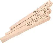 HAMPPLIES Retro Handheld Wooden Folding Fans 3pcs Chinese Hand Fans Vintage Hollow Design for Dance Party Photoshoot