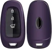 Horande TPU Key Fob Case Cover fit for 2020 2021 2022 Hyundai Sonata Santa fe Tucson Keyless Entry Smart Key Fob (Purple)