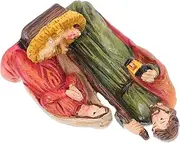 COOPHYA Nativity Manger Set Resin Nativity Ornament Christmas Jesus Decor Religious Ornament for Home