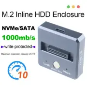 SSD Docking Station M.2 SSD to USB Adapter Type-C M.2 NVME/SATA Caddy Box 10Gbps