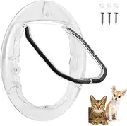 Sonhomay Cat Flap Door Pet Door for Cats & Small Dogs With 4-Way Locking Round Cat Flap with Door Liner Kit for Sliding Glass Door