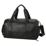 Travel Bag Large Capacity Retro PU Leather Dry Wet Bags Carry On Luggage Shoulder Bag Camping Tent Travel Duffel Handbags