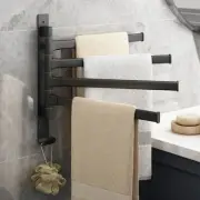 Towel Rack Rotatable Towel Holder Space Towel Shelf Paper Hanging Wall Mounted
