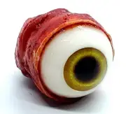 HALLOWEEN HORROR Movie PROP EYEBALL Popper for skulls, masks Rabbit Yellow