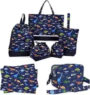 COLORFUL CANDY STYLE NT180600 Kindergarten Entrance 7-Piece Set, Water Repellent, Lightweight Type (Lesson Bag and Reflector), Lesson Bag, Kindergarten Bag, Shoe Case, Gymnastics Clothing Bag, Lunch