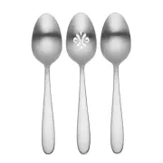 Vale Set of 3 Serving Spoons, Silver