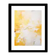 White Yellow Abstract Framed Art Framed print Art Poster