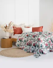Kantha Quilt Indian Quilt Block Print Quilt Bedspread Bohemian Boho Cotton Throw Quilt Handmade Blanket Doona King Size 025