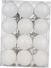 Abbraccia 24Pcs Christmas Balls Christmas Baubles Home Decor Xmas Decorations Christmas Tree Ornaments for New Year Thanksgiving Home, White