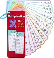 14pcs Multiplication Flashcards Math Flashcards 0-12 Times Multiplication Chart Table Flash Cards for 1st to 3rd Grades Multiplication Game Math Learning Aids