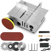 Mini Table Saw with Polishing Disc and 4 Blades Mini Circular Saw with 7-Speed