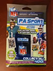 P.A. Sport NFL Stamp Collectible Book Series 2 Starter Pack 18 Stamps Inside New