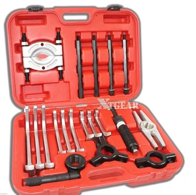 10 Ton Hydraulic Ram Bearing Separator Gear Puller Kit 8" 6" 4" Jaw & Ext Rod