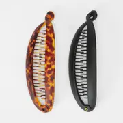 2 Pack Tort and Black OXX Haircare Banana Hair Clips