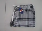 Peter Alexander Men Grey Check Cotton Long Classic Pyjama Pants Size XXL