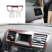For Toyota Highlander 08-13 ABS Peach Wood Grain Dash AC Air Outlet Vent Frame