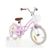 Costway 40cm Kids Bike Ride On Bicycle w/Training Wheels Purple