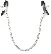 Nipple Clips Clamps Adjustable Pressure Breast Clamps Stainless Steel Non Piercing Nipple Rings Decorative Clip for Pleasure Toys Nipple for Women Men (Black)