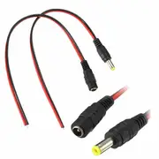 LUSTREON DC12V Male/Female Power Supply Jack Connector Cable Plug Cord Wire 5.5mm x 2.1mm 22374 MALE