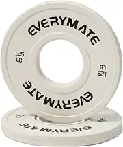 EVERYMATE Change Weight Plates 1.25LB 2.5LB 5LB Set Fractional Plate Olympic Bumper Plates for Cross Training Bumper Weight Plates Steel Insert Strength Training Weight Plates
