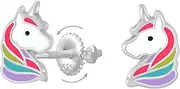 [KIWI DAISY] 925 Sterling Silver "Unicorn" (VERY TINY) Stud Earrings, Multiple Piercings, Tiny Studs, Cartilage Studs, Minimalist Dainty Earrings (Nickel Free)