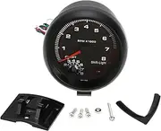 3.75" Car Universal Black Tachometer Gauge White Inter Shif-t Light 0-8000 RPM for Car Accessories Supplies Tool Gauge Kit for Car Truck