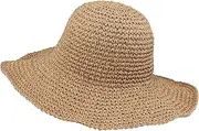 [Malaxlx] Womens Straw Sun Hat Summer Travel Beach Hat Wide Brim Floppy Foldable Roll Up UV Protection Sun Hat