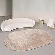 Oval Design Brown Living Room Area Rugs Nordic Washable Dining Office Bedside Playroom Sofa Kitchen Floor Decor Large Carpet 120x180cm Ellipse(3ft×5.2ft/90×160cm)