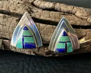 Gary & Gloria Johnson Silver & Stone Earrings