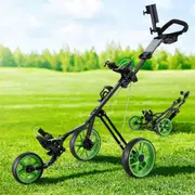 3 Wheels Everfit Golf Buggy Quick Folding Trolley Golf Cart Height Adjustable