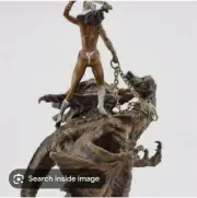 Boris Vallejo Bronze Sculpture Franklin Mint Maiden Serpent's Spear NEW