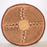 Binga Tonga Basket wall decor African Art Zimbabwe 15¼" #3