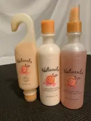 Avon Naturals Refreshing Peach Body Lotion, Body Spray, & Shower Gel